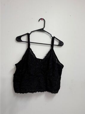 Torrid black lace bralette black lace bra 4 lace cami top grunge whimsigoth